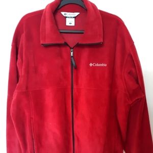 Mens Columbia  Fleece Jacket Red XL